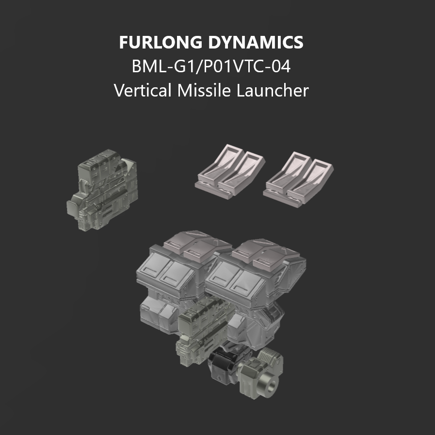 FURLONG BML-G1/P01VTC-04 Vertical Missile Launcher Back Weapon Part (30 Minutes Missions)