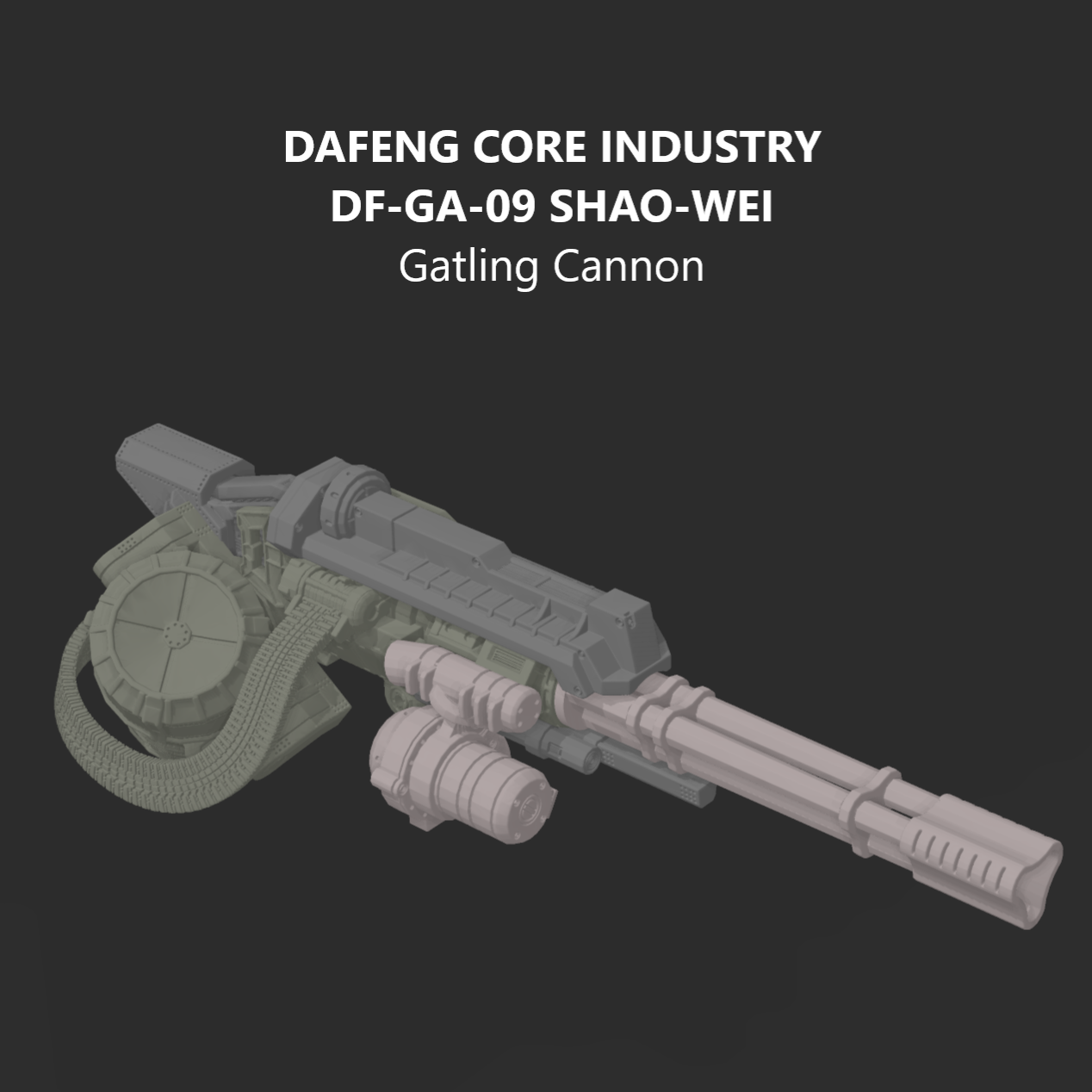 [DIGITAL FILES] DAFENG DF-GA-09 SHAO-WEI Gatling Cannon