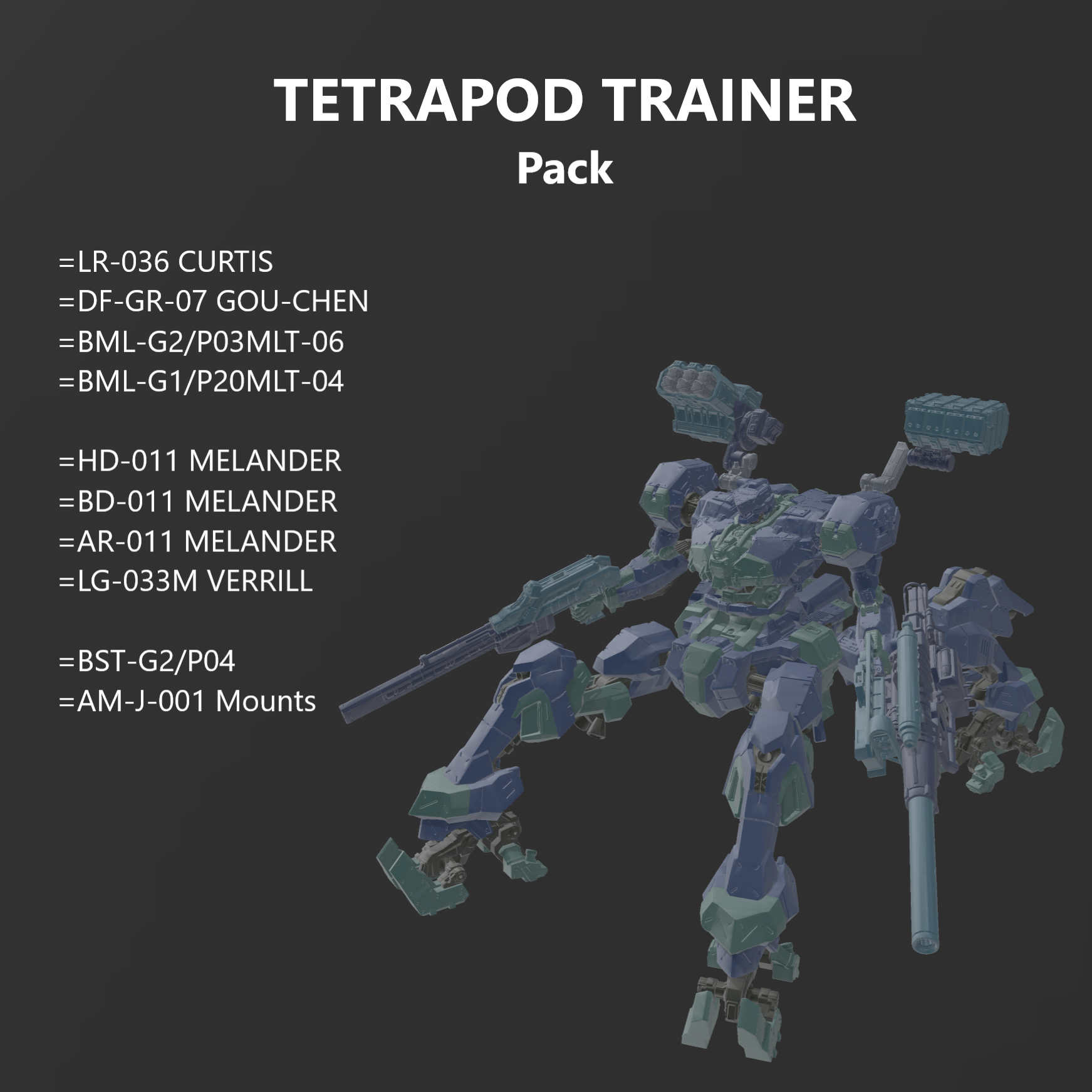 51-009 AL- TETRAPOD TRAINER Resin Model Kit (30 Minutes Missions Scale)
