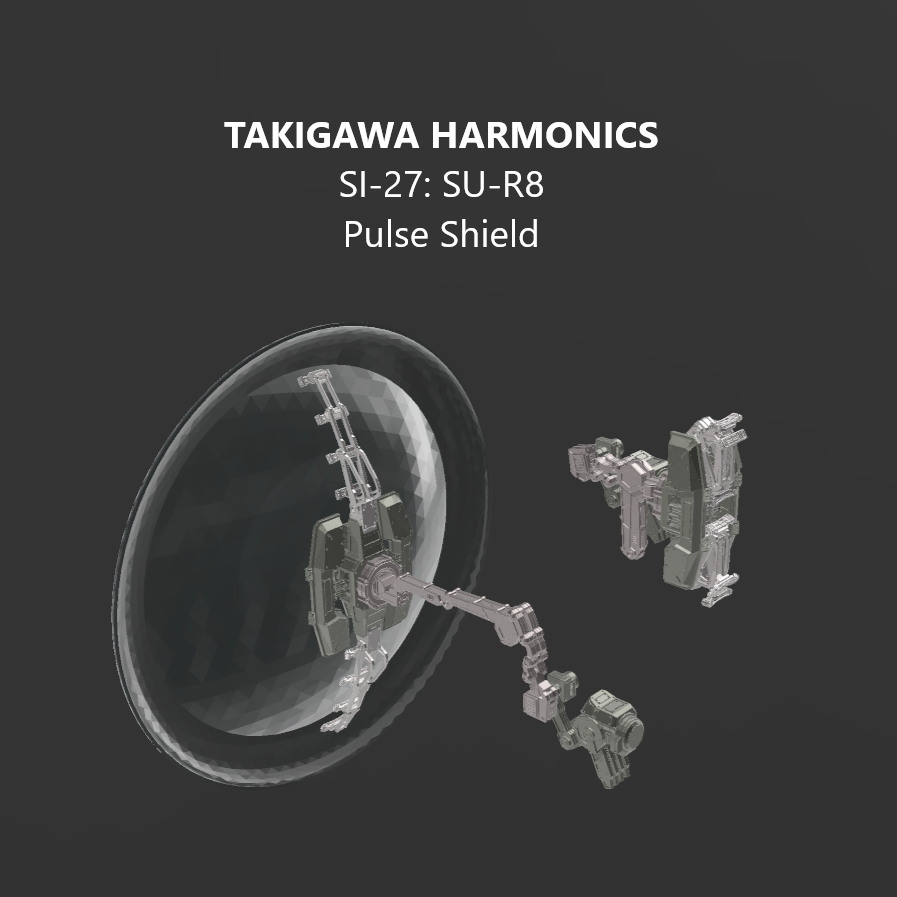 TAKIGAWA SI-27: SU-R8 Pulse Shield Back Weapon Part (30 Minutes Missions)