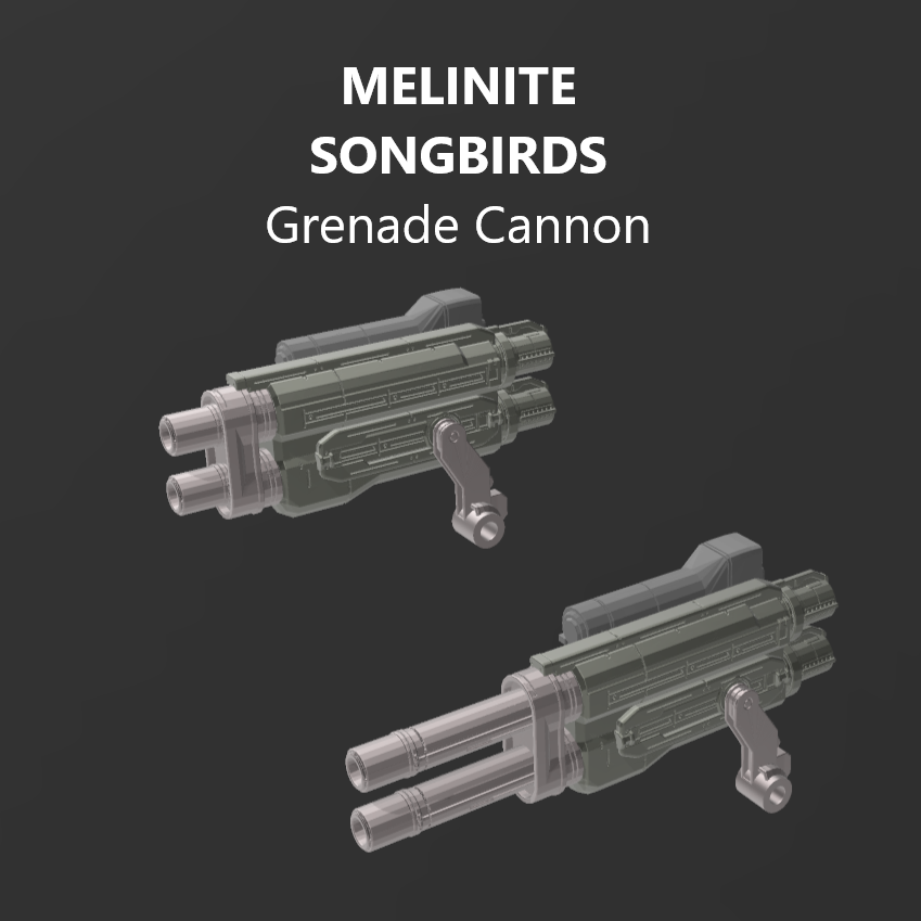 MELINITE SONGBIRDS Grenade Cannon Back Weapon Part (30 Minutes Missions)