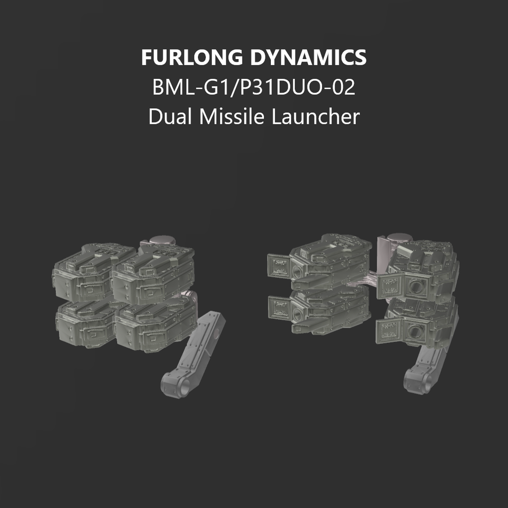 FURLONG BML-G1/P31DUO-02 Dual Missile Launcher Back Weapon Part (30 Minutes Missions)