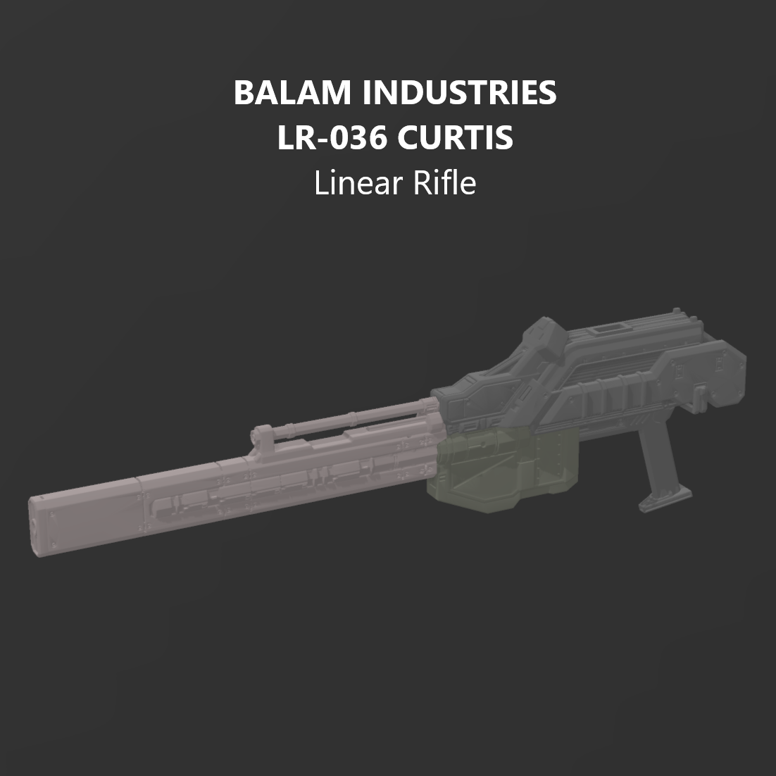 BALAM LR-036 CURTIS Linear Rifle Arm Weapon Part (30 Minutes Missions)