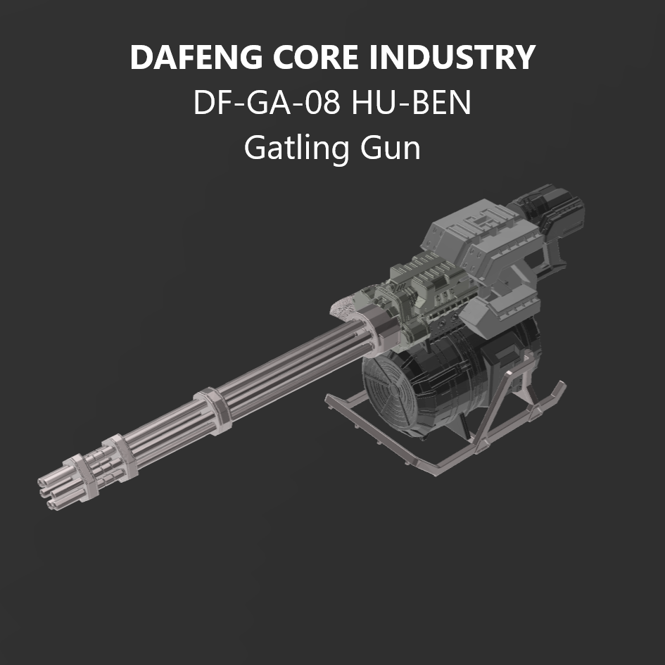 DAFENG DF-GA-08 HU-BEN Gatling Gun Arm Weapon Part (30 Minutes Missions)