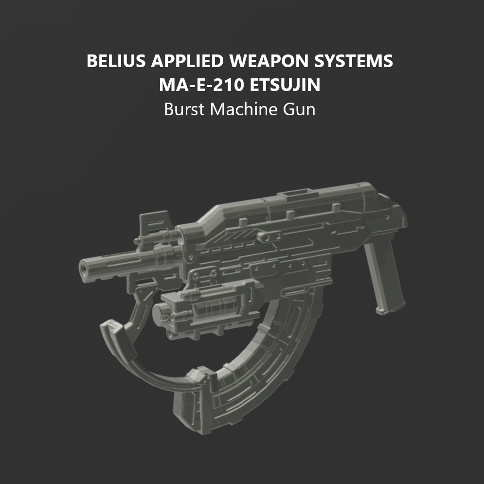 [DIGITAL FILES] MA-E-210 ETSUJIN Burst Machine Gun Arm Weapon Part
