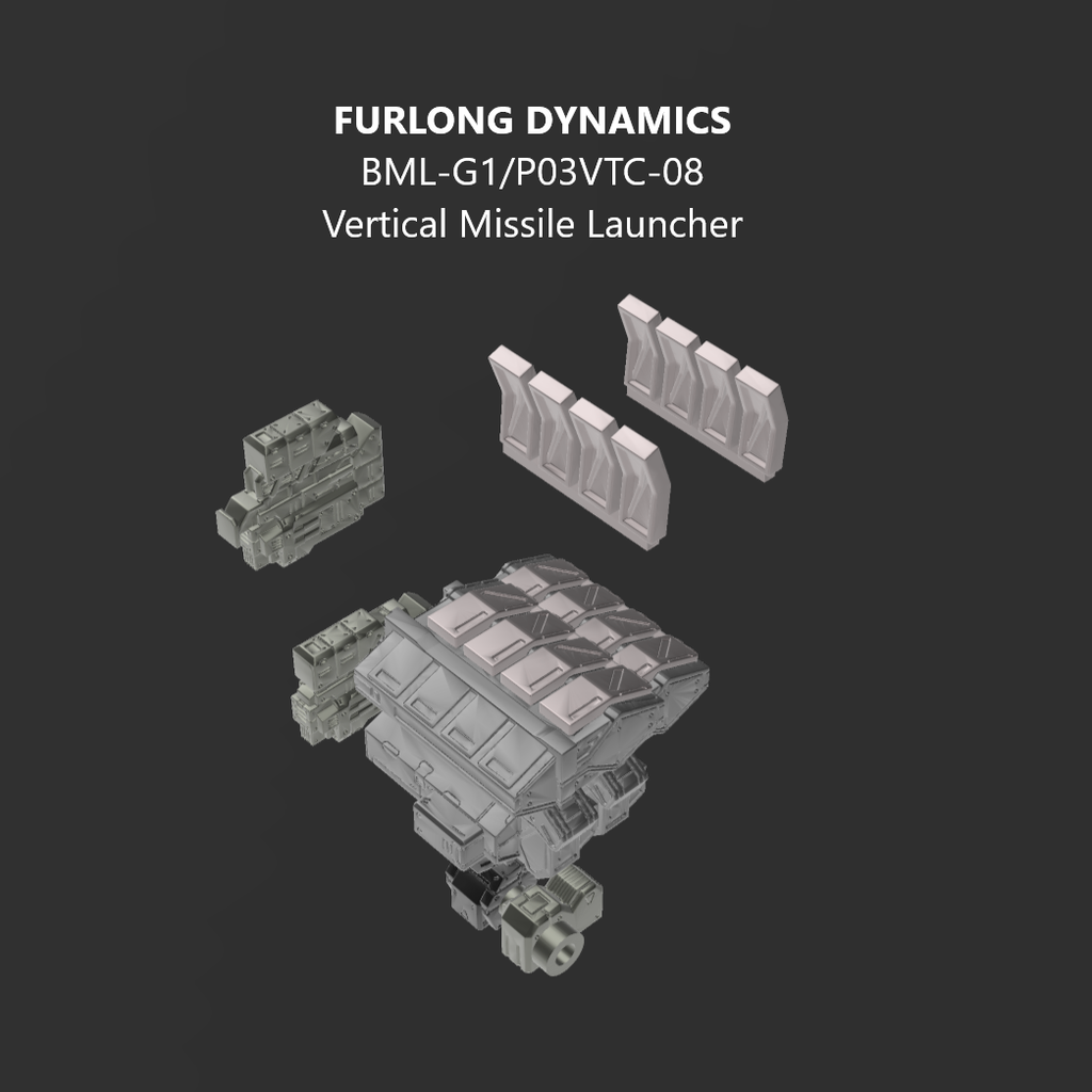FURLONG BML-G1/P03VTC-08 Vertical Missile Launcher Back Weapon Part (30 Minutes Missions)