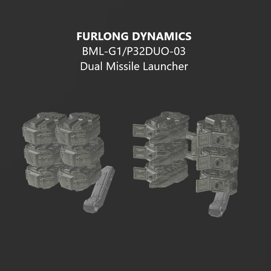 FURLONG BML-G1/P32DUO-03 Dual Missile Launcher Back Weapon Part (30 Minutes Missions)