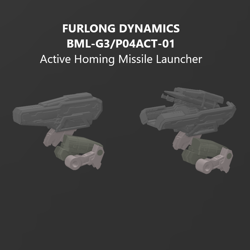 FURLONG BML-G3/P04ACT-01 Active Homing Missile Launcher Back Weapon Part (30 Minutes Missions)