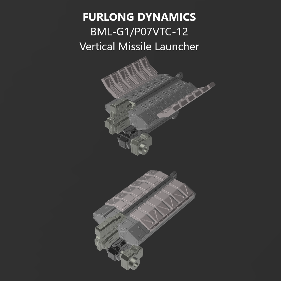 FURLONG BML-G1/P07VTC-12 Vertical Missile Launcher Back Weapon Part (30 Minutes Missions)