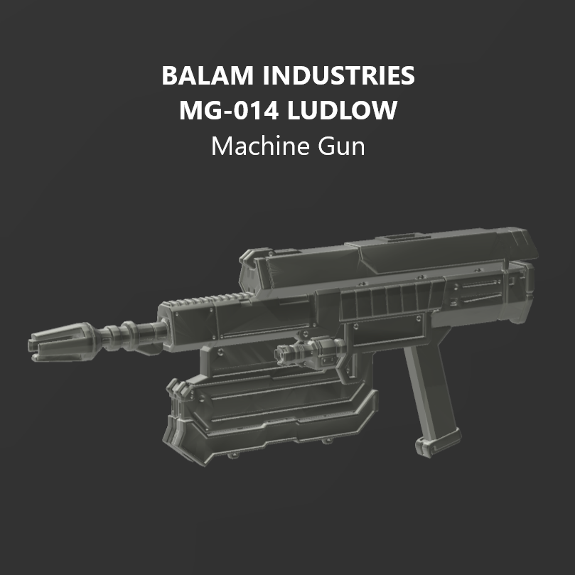 BALAM MG-014 LUDLOW Machine Gun Arm Weapon Part (30 Minutes Missions)