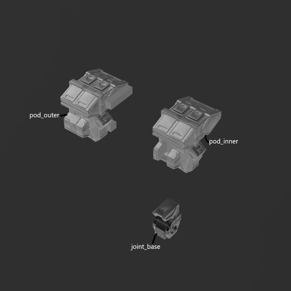 FURLONG BML-G1/P01VTC-04 Vertical Missile Launcher Back Weapon Part (30 Minutes Missions)