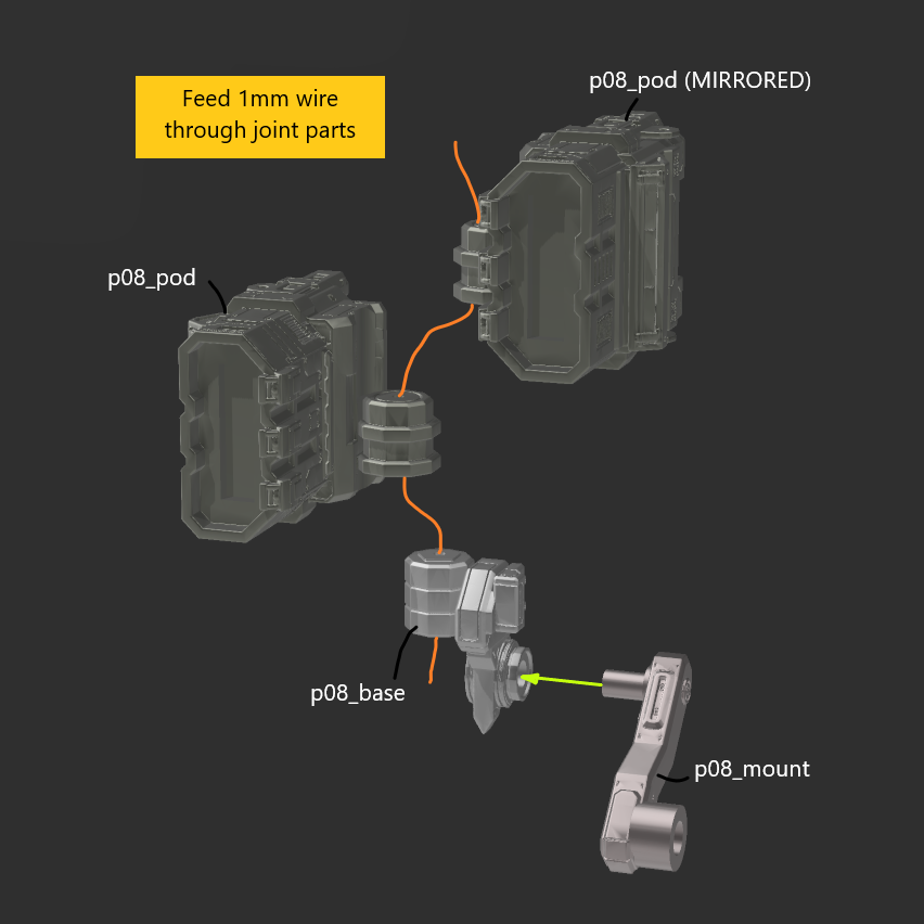 FURLONG BML-G2/P08DUO-03 Back Weapon Part (30 Minutes Missions)