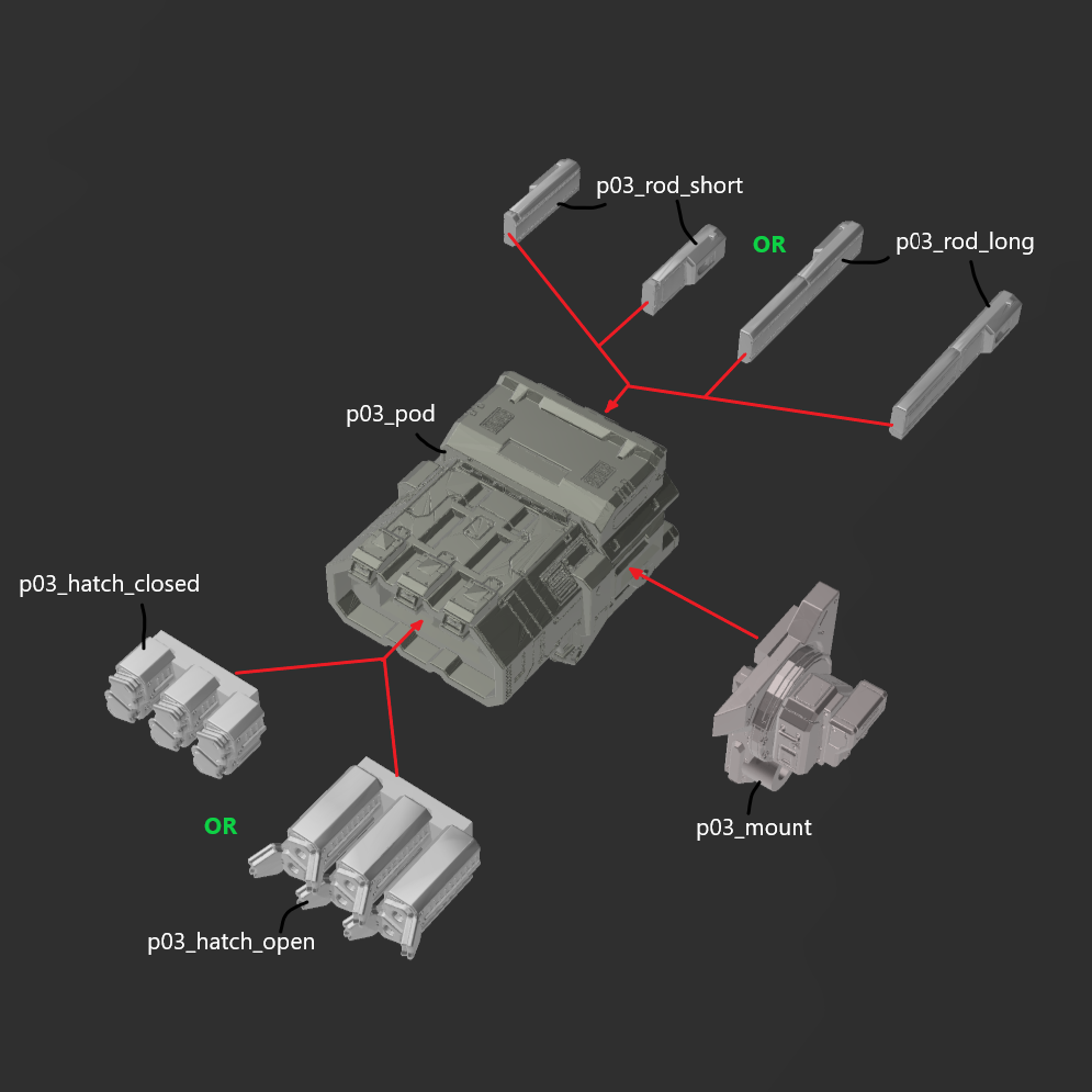 [DIGITAL FILES] FURLONG BML-G2/P03MLT-06 Back Weapon Part