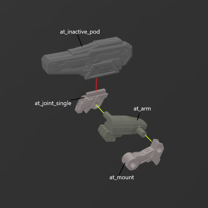 FURLONG BML-G3/P04ACT-01 Active Homing Missile Launcher Back Weapon Part (30 Minutes Missions)