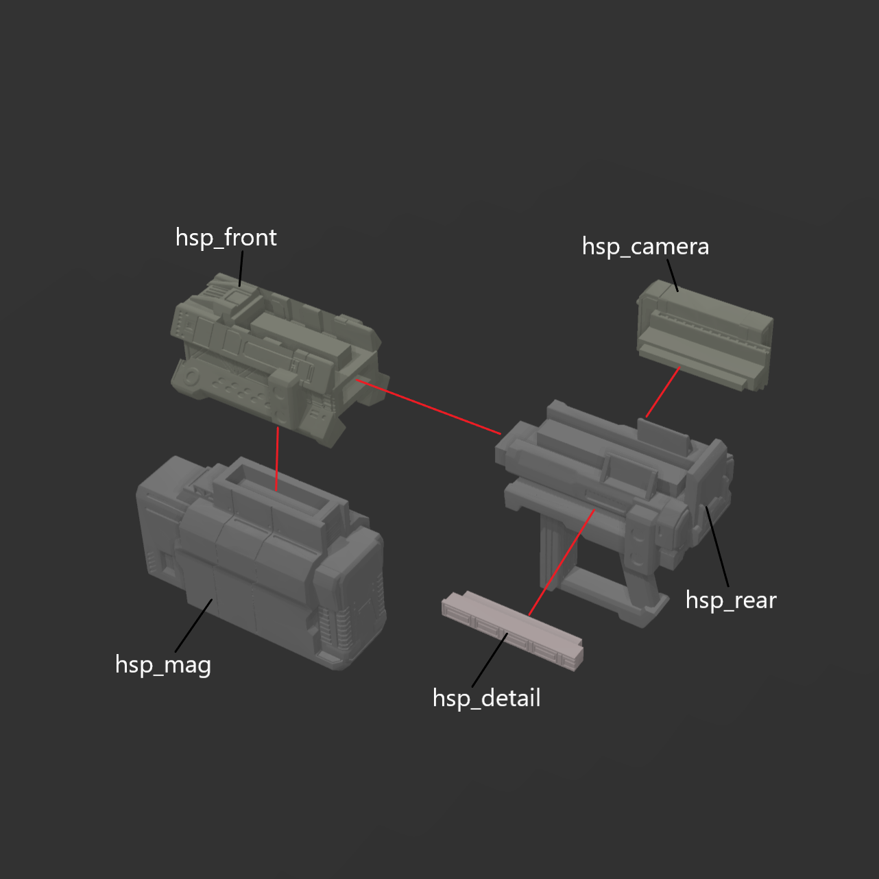 FURLONG HML-G3/P08SPL-06 Split Missile Launcher Arm Weapon Part (30 Minutes Missions)