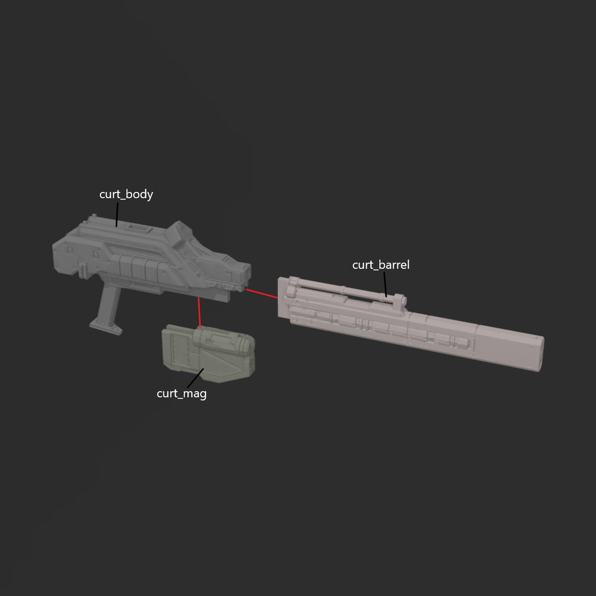 BALAM LR-036 CURTIS Linear Rifle Arm Weapon Part (30 Minutes Missions)