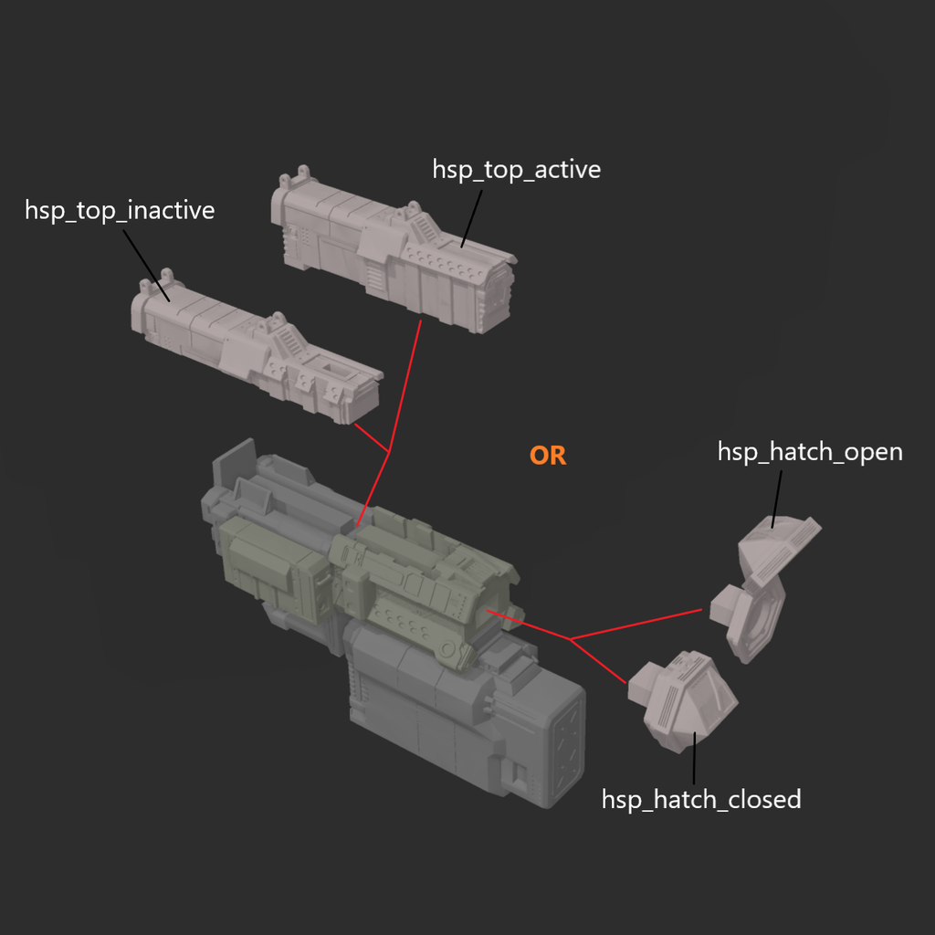 FURLONG HML-G3/P08SPL-06 Split Missile Launcher Arm Weapon Part (30 Minutes Missions)