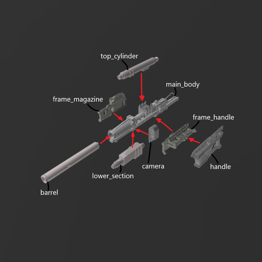 DAFENG DF-GR-07 GOU-CHEN Grenade Launcher Arm Weapon Part (30 Minutes Missions)