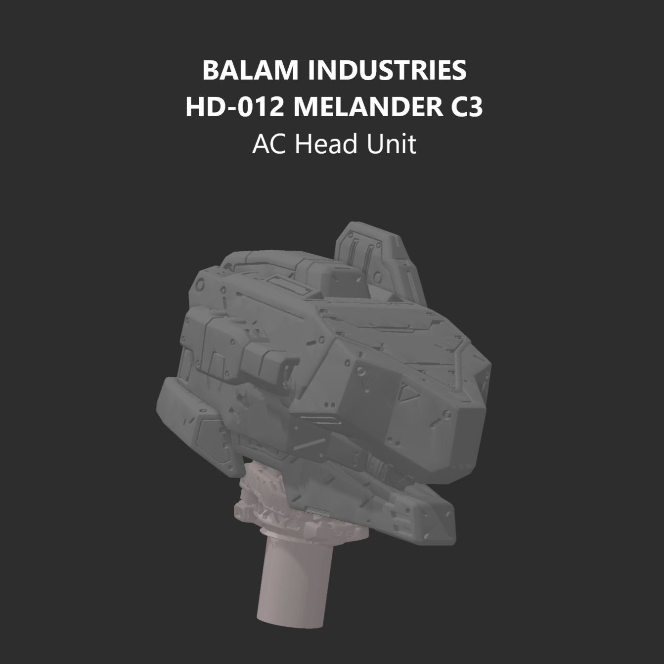 [DIGITAL FILES] BALAM HD-012 MELANDER C3 AC Head Unit