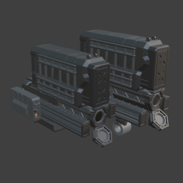 FURLONG BML-G2/P17SPL-16 Split Missile Launcher Back Weapon Part (30 Minutes Missions)