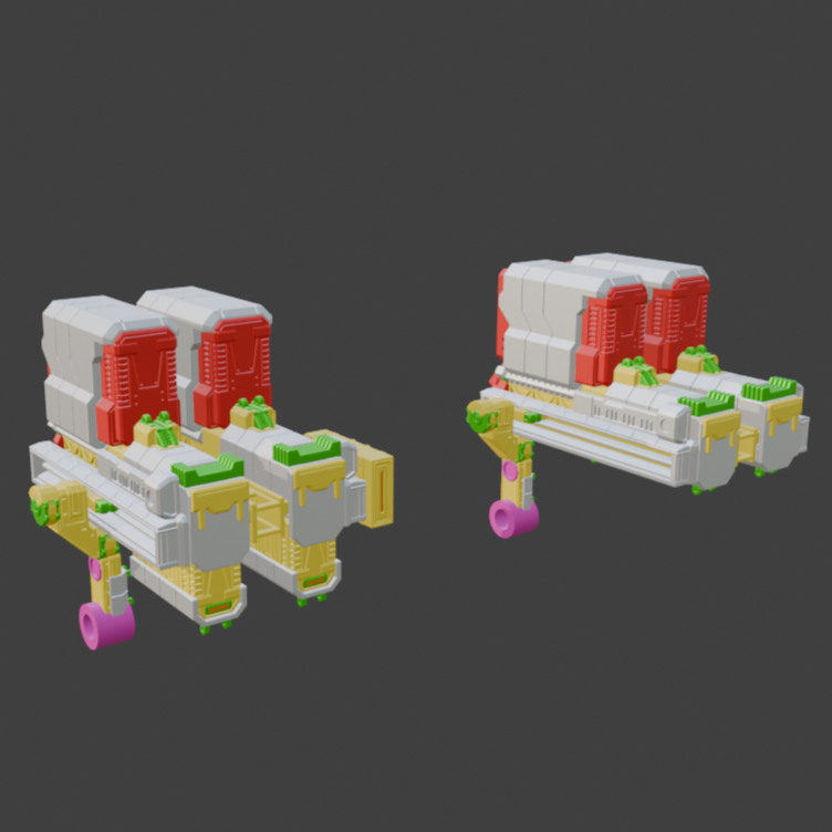 FURLONG BML-G2/P19SPL-12 Split Missile Launcher Back Weapon Part (30 Minutes Missions)
