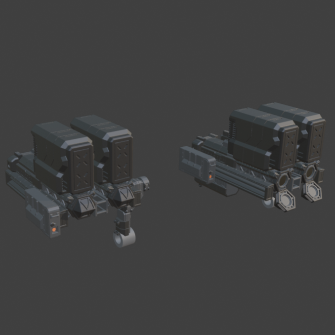 FURLONG BML-G2/P19SPL-12 Split Missile Launcher Back Weapon Part (30 Minutes Missions)