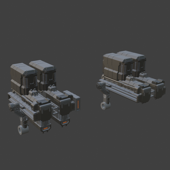 FURLONG BML-G2/P19SPL-12 Split Missile Launcher Back Weapon Part (30 Minutes Missions)