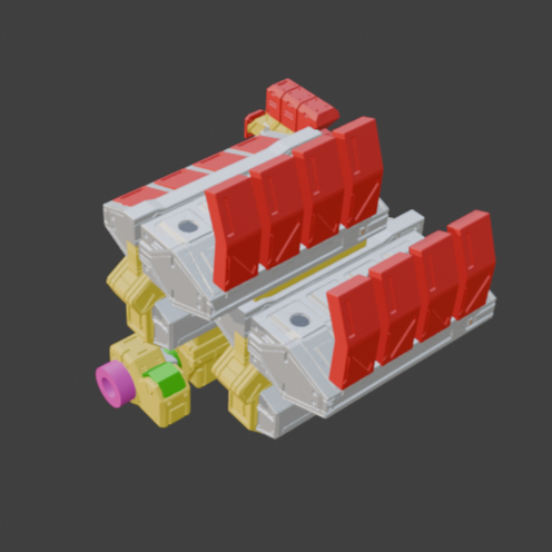 FURLONG BML-G1/P03VTC-08 Vertical Missile Launcher Back Weapon Part (30 Minutes Missions)