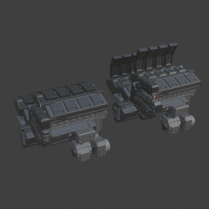 FURLONG BML-G1/P03VTC-08 Vertical Missile Launcher Back Weapon Part (30 Minutes Missions)