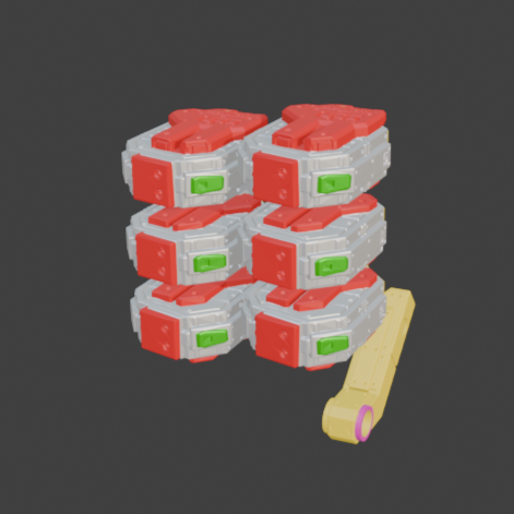 FURLONG BML-G1/P32DUO-03 Dual Missile Launcher Back Weapon Part (30 Minutes Missions)