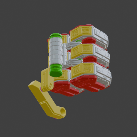 FURLONG BML-G1/P32DUO-03 Dual Missile Launcher Back Weapon Part (30 Minutes Missions)