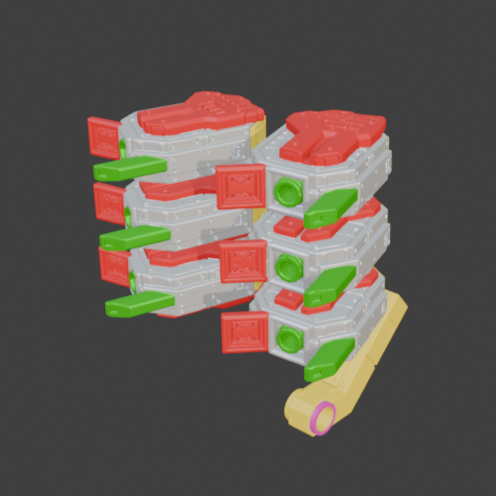 FURLONG BML-G1/P32DUO-03 Dual Missile Launcher Back Weapon Part (30 Minutes Missions)