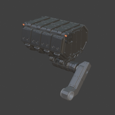 FURLONG BML-G1/P20MLT-04 Missile Launcher Back Weapon Part (30 Minutes Missions)