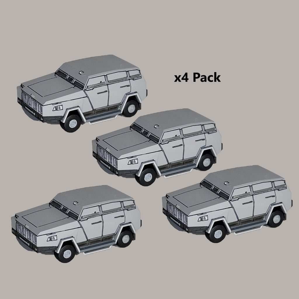 Misc. Armored Utility Vehicle Resin Model Kit 4-Pack (30 Minutes Missions Scale)