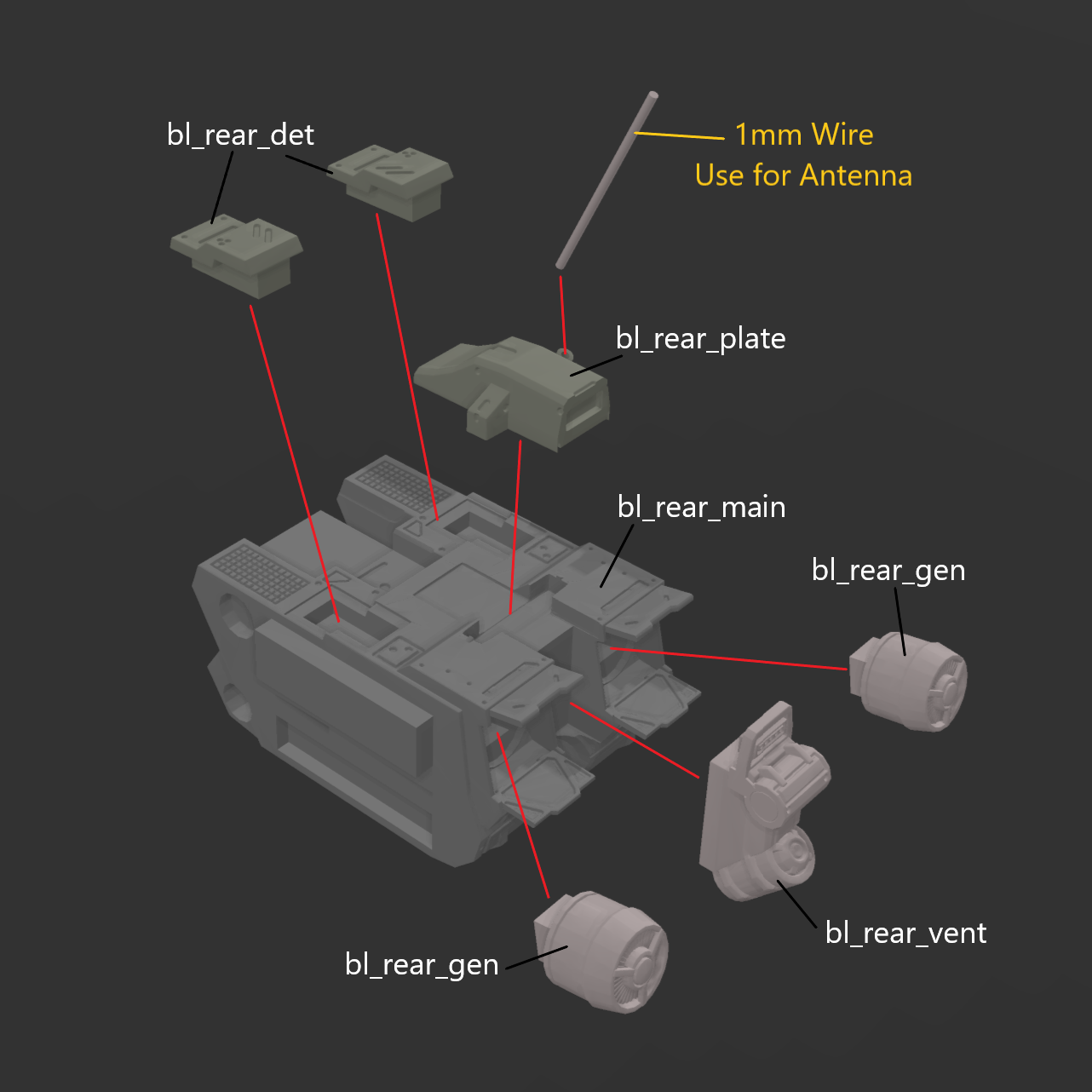BALAM LG-022T BORNEMISSZA AC Legs Unit Part (30 Minutes Missions)