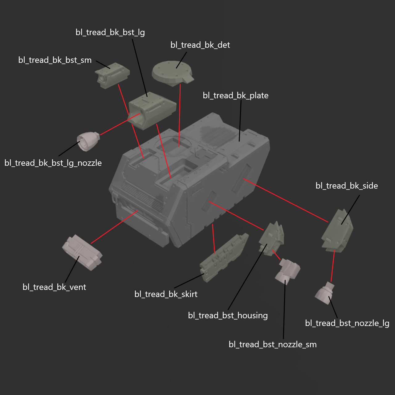 BALAM LG-022T BORNEMISSZA AC Legs Unit Part (30 Minutes Missions)
