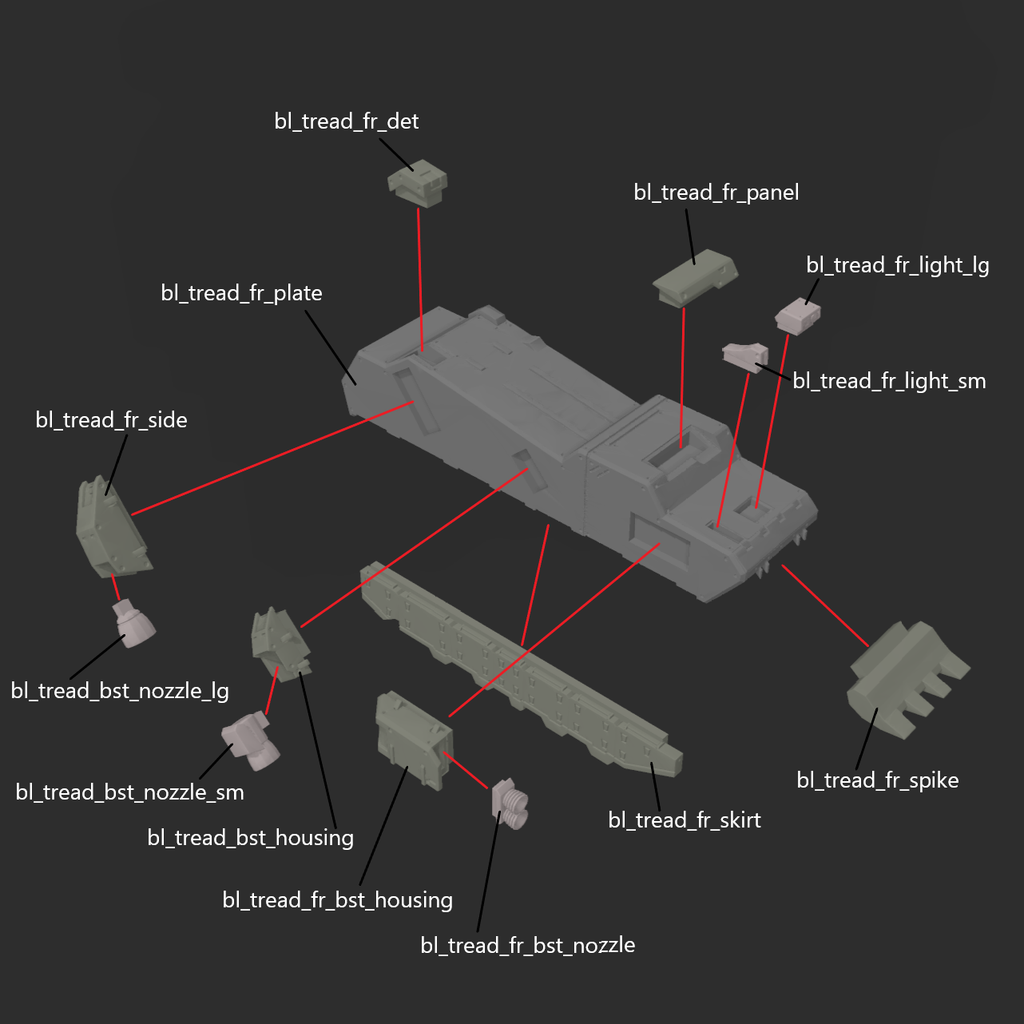 BALAM LG-022T BORNEMISSZA AC Legs Unit Part (30 Minutes Missions)