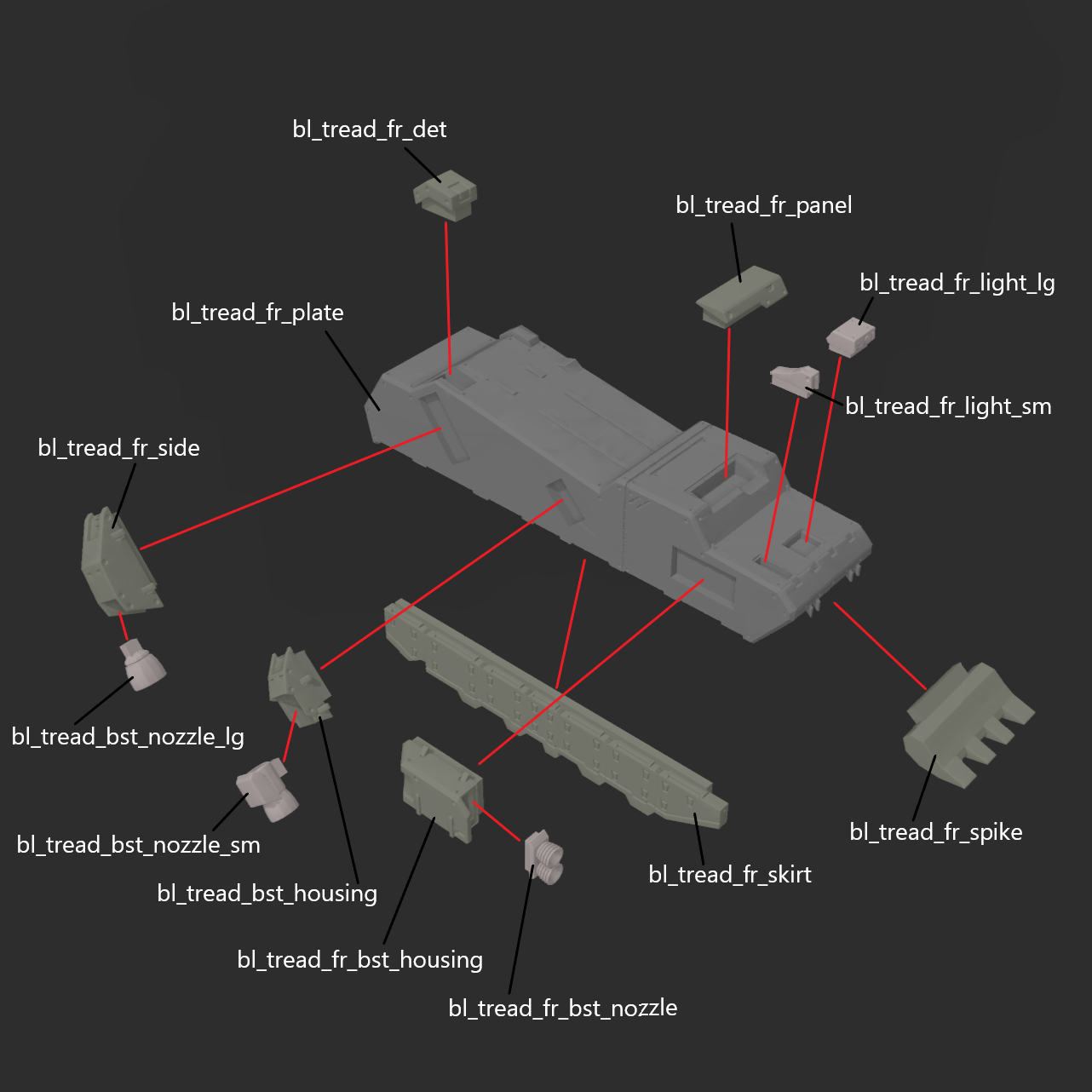 BALAM LG-022T BORNEMISSZA AC Legs Unit Part (30 Minutes Missions)