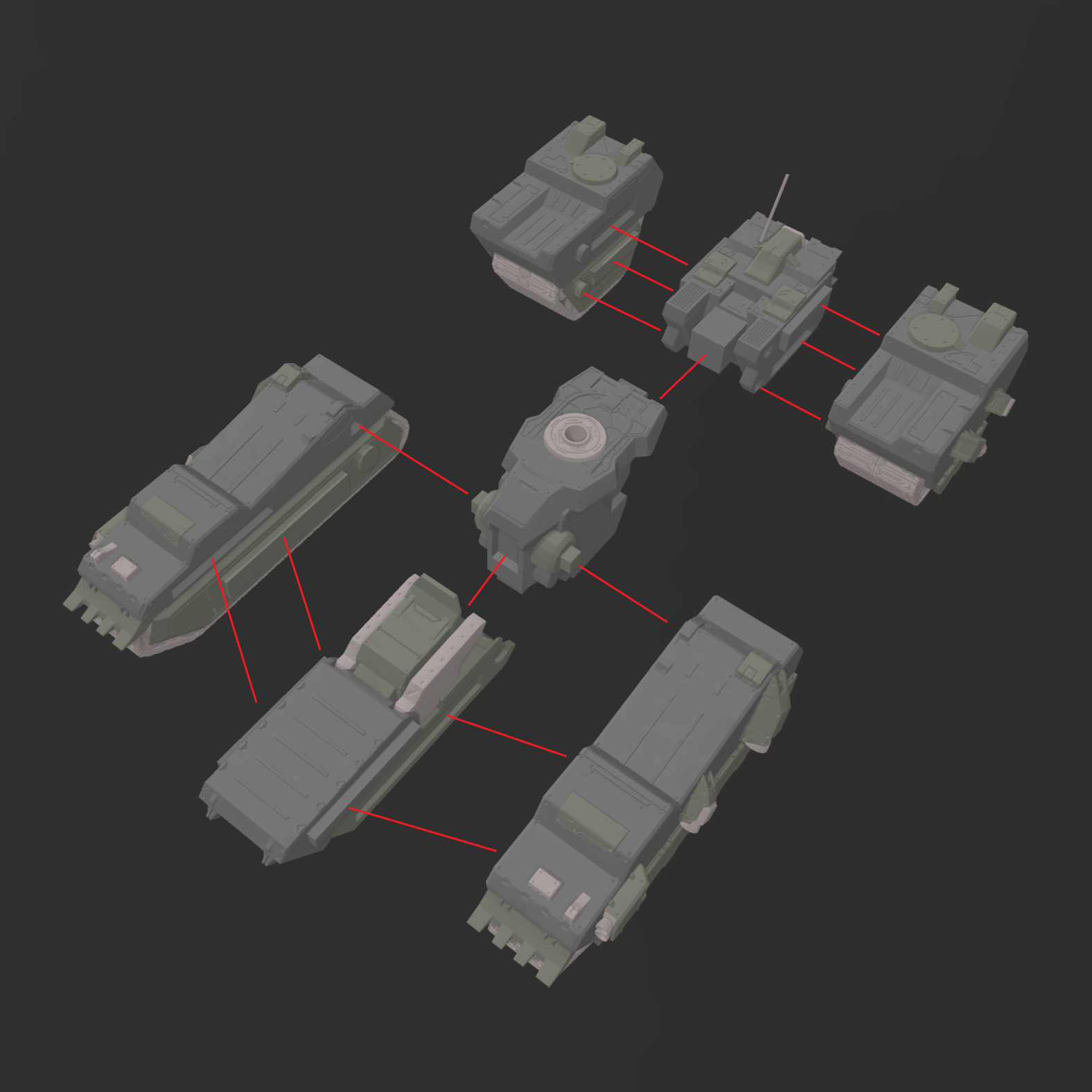 BALAM LG-022T BORNEMISSZA AC Legs Unit Part (30 Minutes Missions)