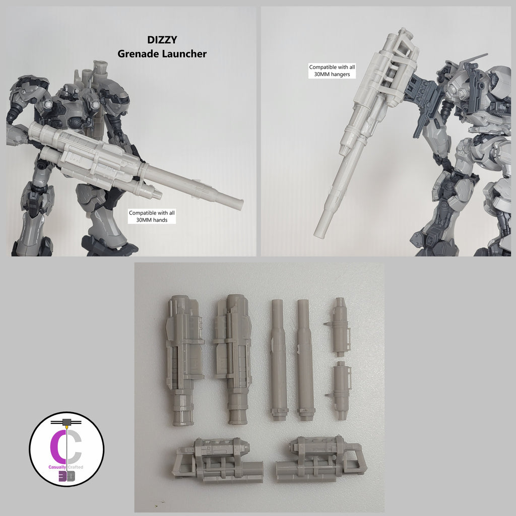 MELINITE DIZZY Grenade Launcher Arm Weapon Part (30 Minutes Missions)