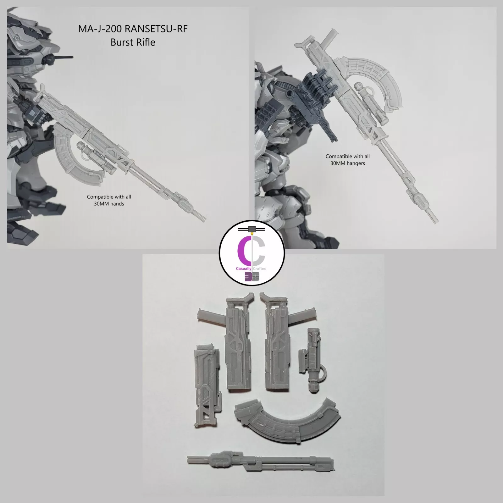 BAWS MA-J-200 RANSETSU-RF Burst Rifle Arm Weapon Part (30 Minutes Missions)