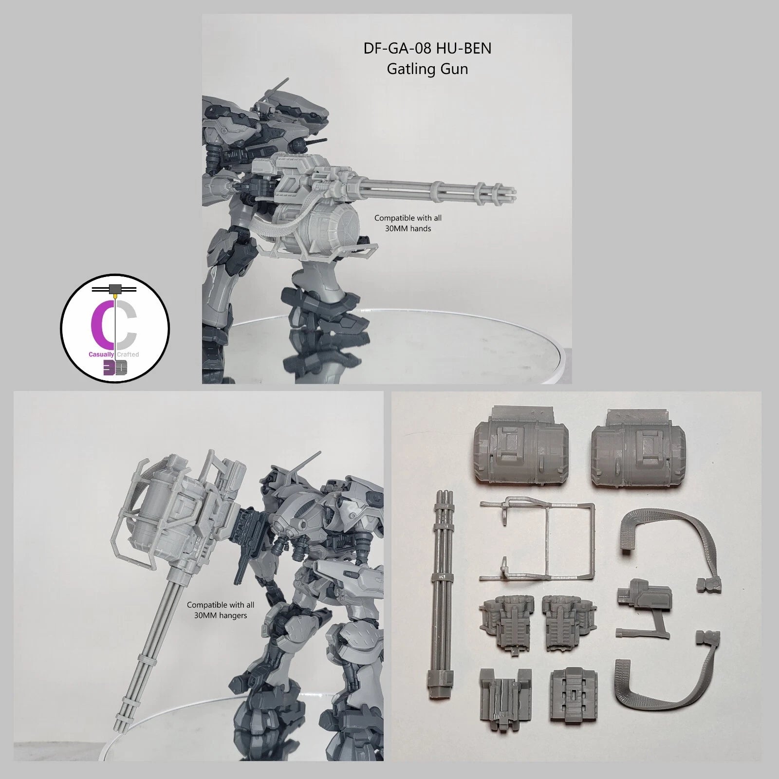 DAFENG DF-GA-08 HU-BEN Gatling Gun Arm Weapon Part (30 Minutes Missions)