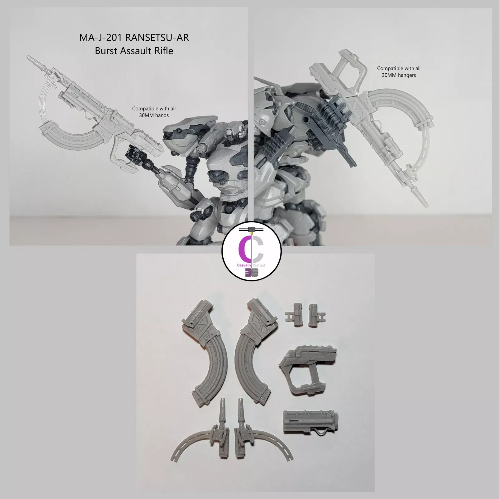 BAWS MA-J-201 RANSETSU-AR Burst Assault Rifle Arm Weapon Part (30 Minutes Missions)