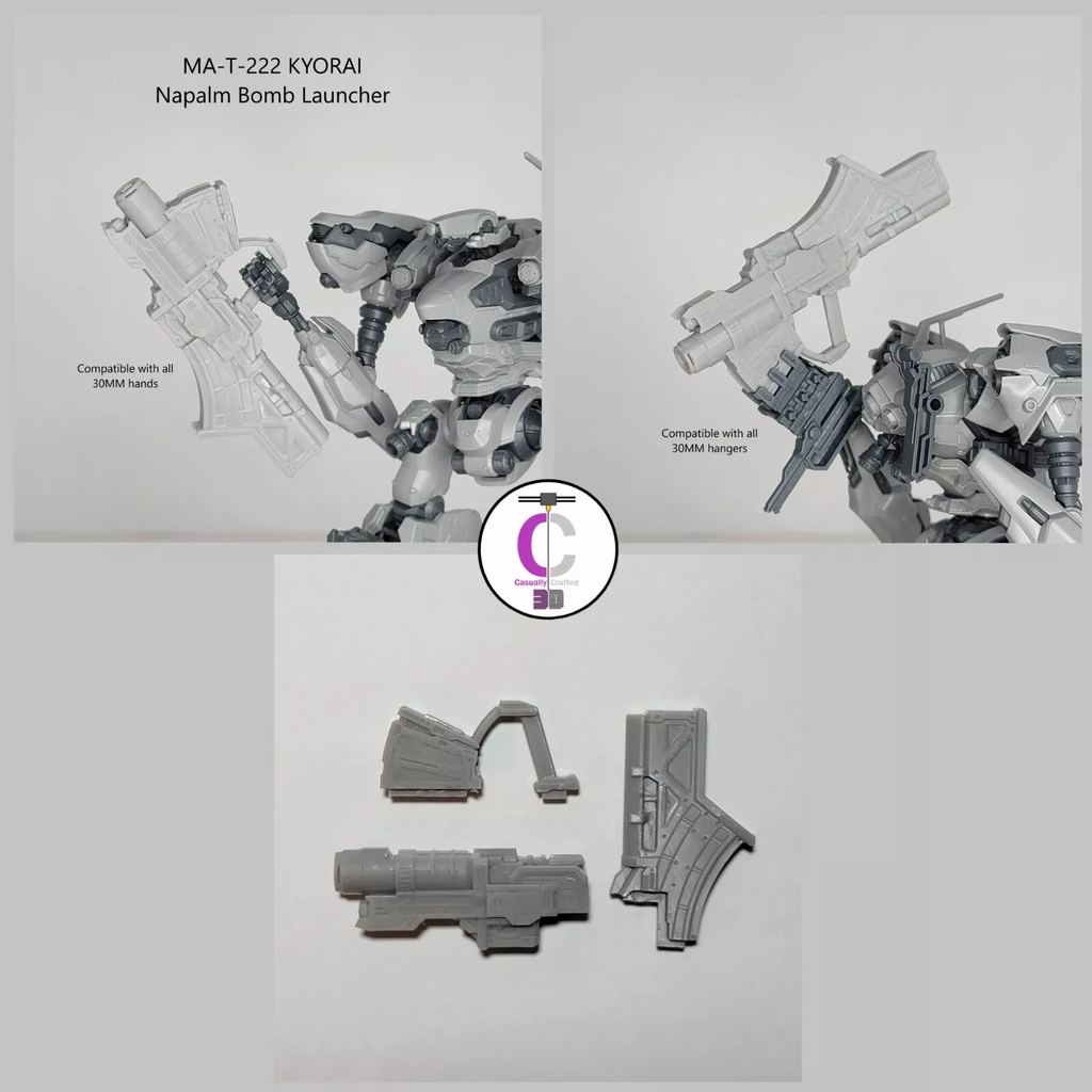 BAWS MA-T-222 KYORAI Napalm Bomb Launcher Arm Weapon Part (30 Minutes Missions)