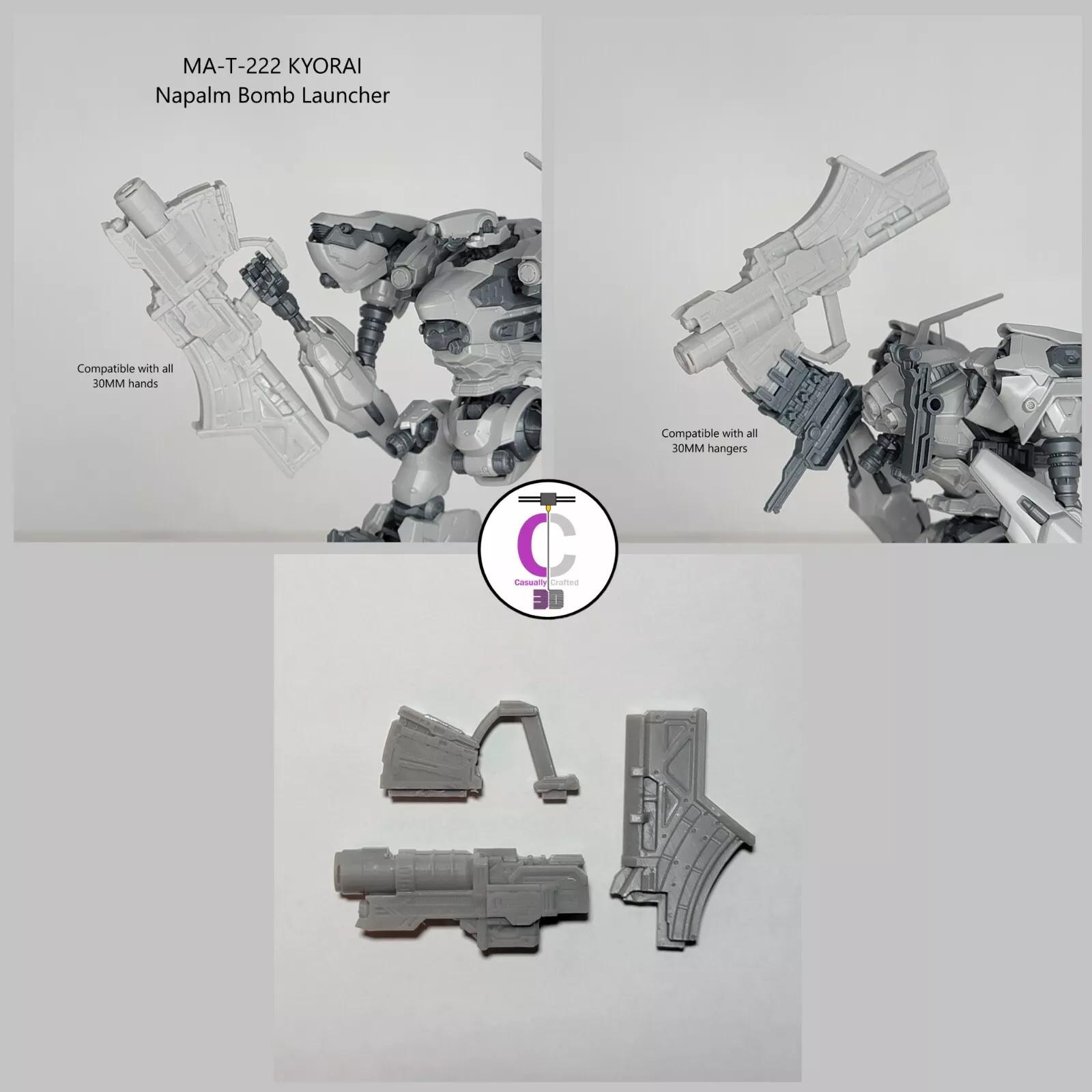 BAWS MA-T-222 KYORAI Napalm Bomb Launcher Arm Weapon Part (30 Minutes Missions)