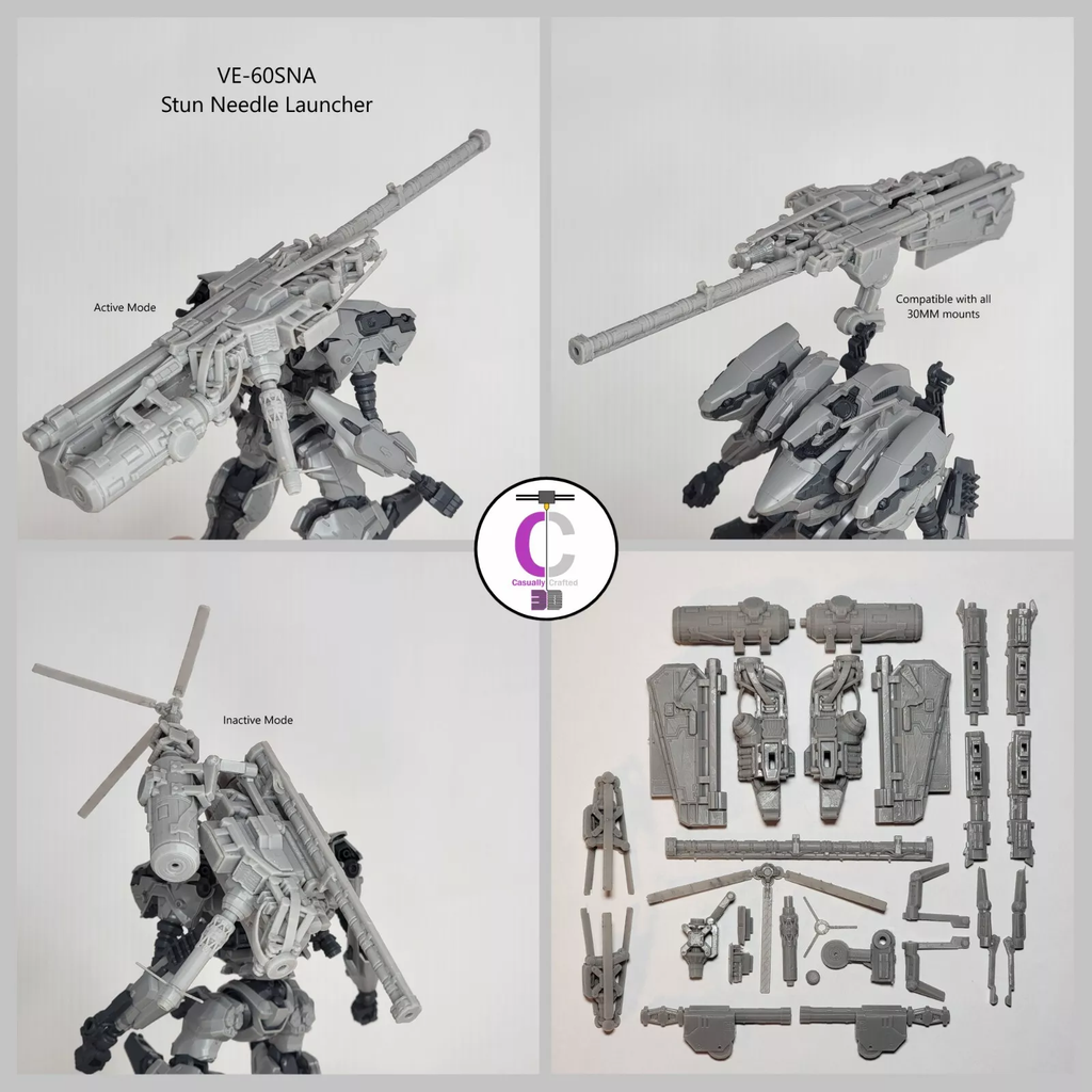 ARQUEBUS VE-60SNA Stun Needle Launcher Back Weapon Part (30 Minutes Missions)
