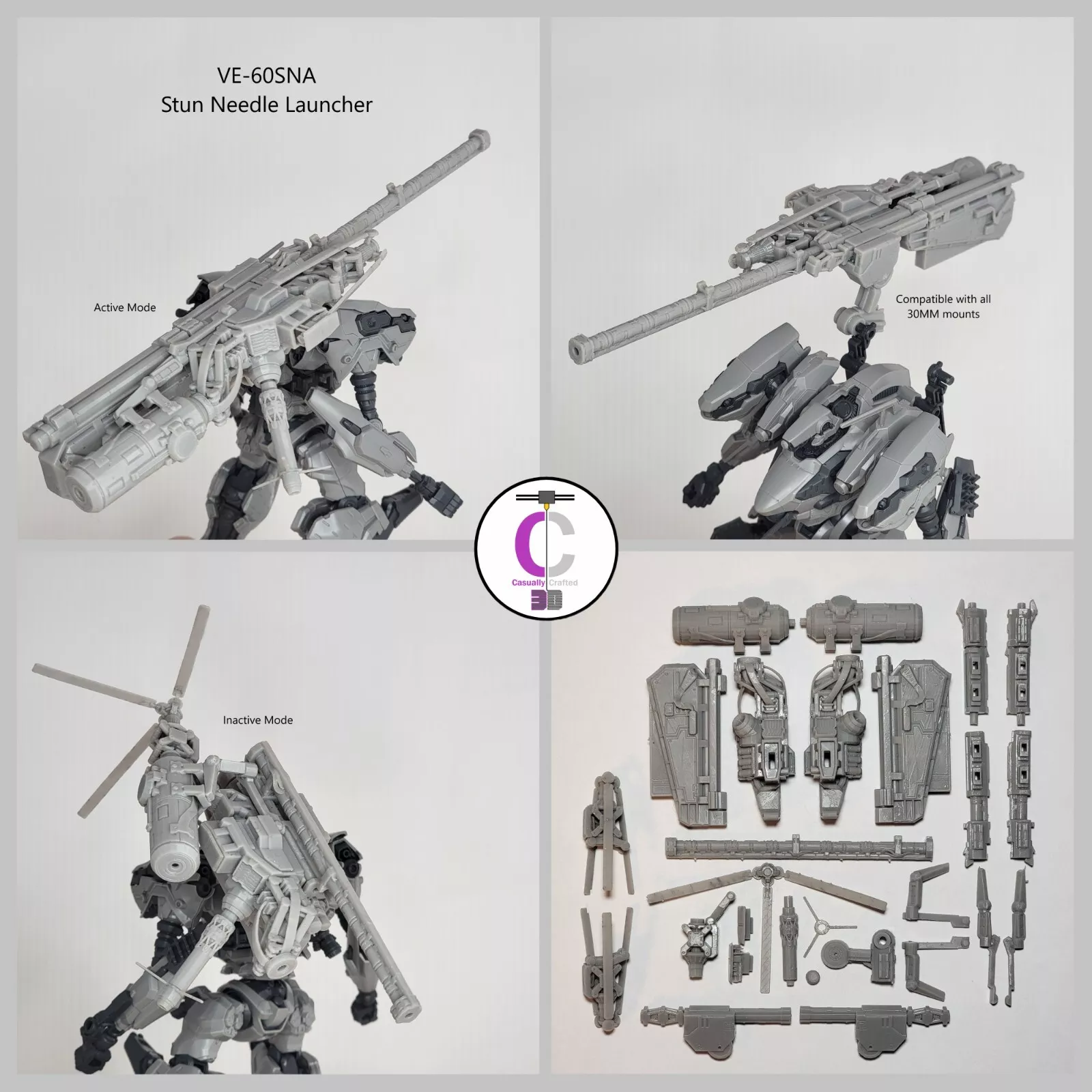 ARQUEBUS VE-60SNA Stun Needle Launcher Back Weapon Part (30 Minutes Missions)