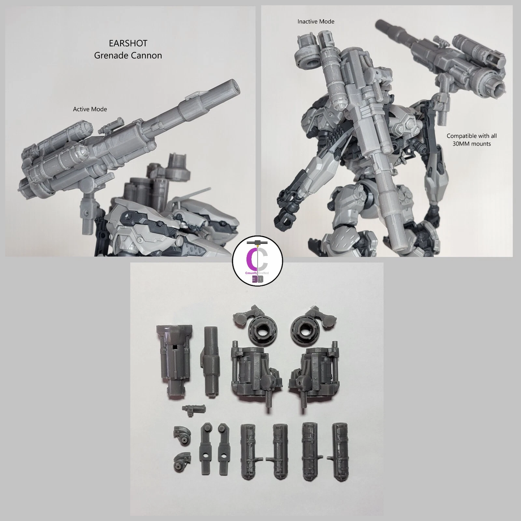 MELINITE EARSHOT Grenade Cannon Back Weapon Part (30 Minutes Missions)