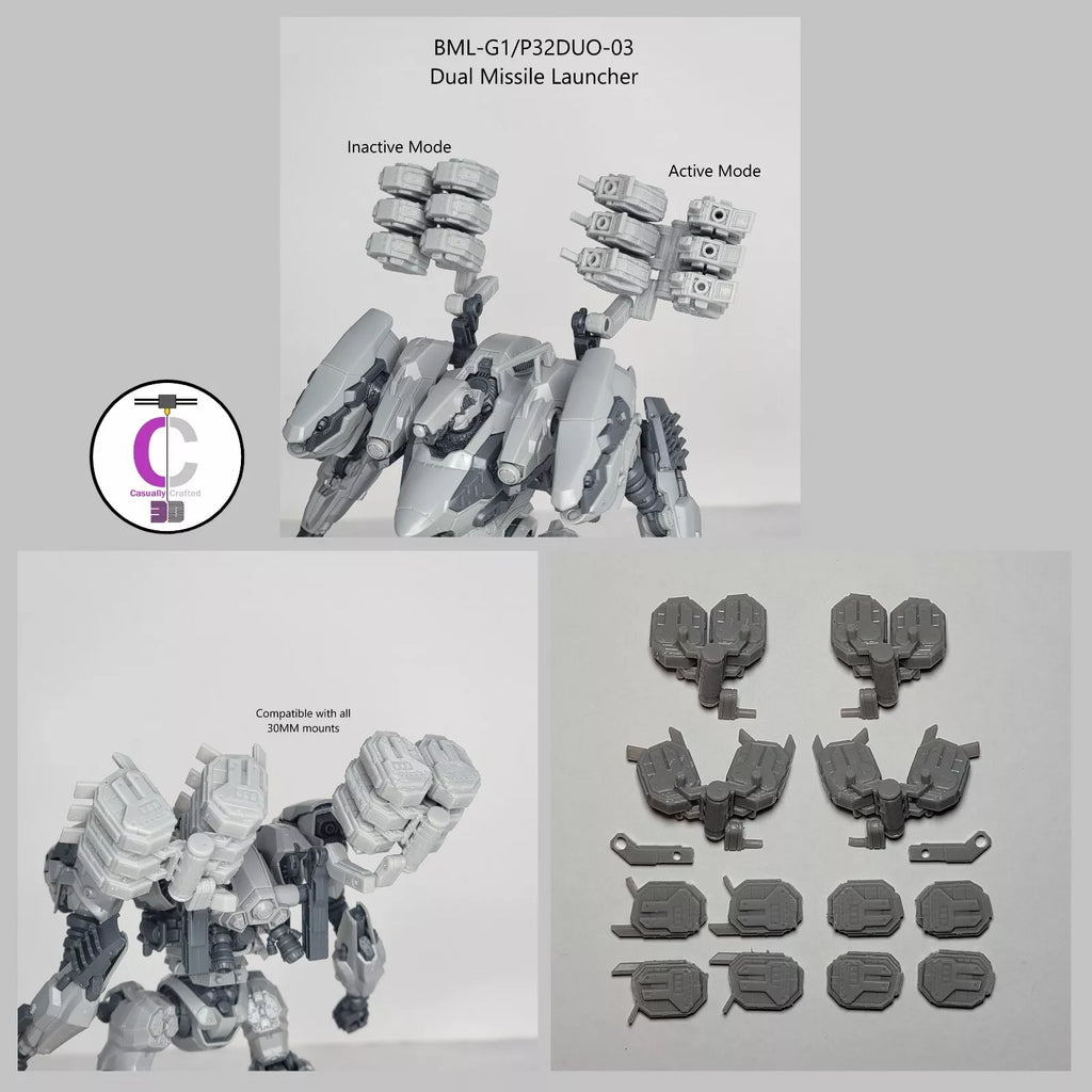 FURLONG BML-G1/P32DUO-03 Dual Missile Launcher Back Weapon Part (30 Minutes Missions)
