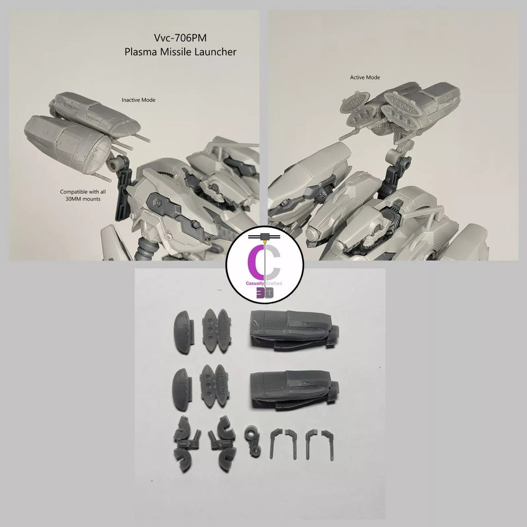 VCPL Vvc-706PM Plasma Missile Launcher Back Weapon Part (30 Minutes Missions)